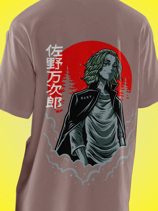 Anime Tokyo Revengers Manjiro Sano D. Ace Printed Rosewood Oversized Unisex T-Shirt