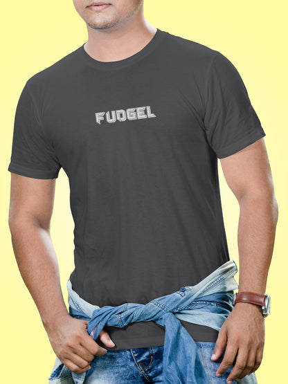 Fudgel Graphic Tee – Stylish Minimalist Print Onyx Unisex T-Shirt