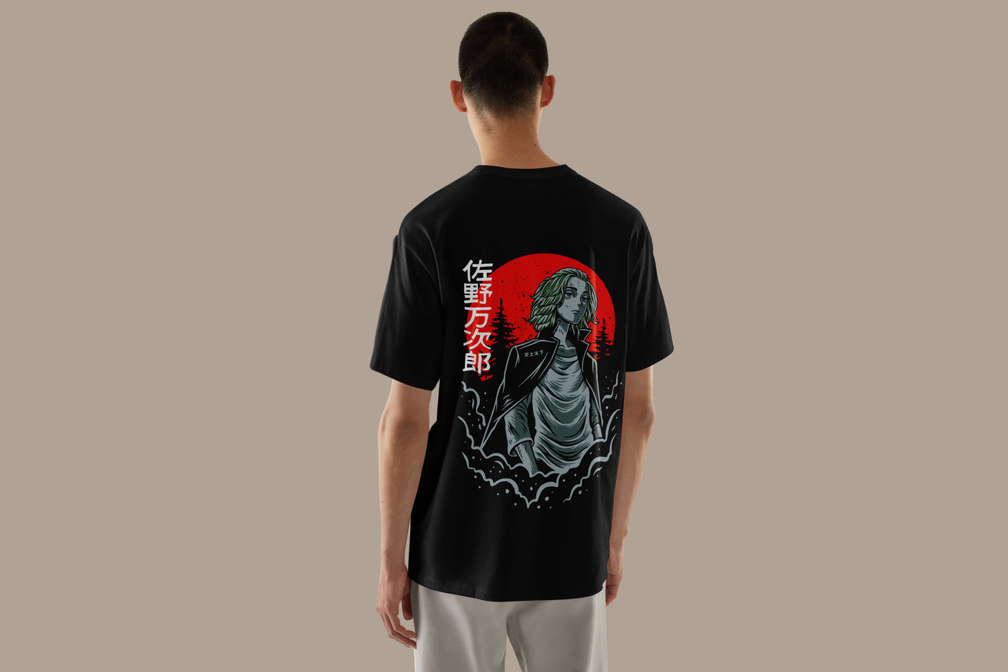 Anime Tokyo Revengers Manjiro Sano D. Ace Printed Black Oversized Unisex T-Shirt