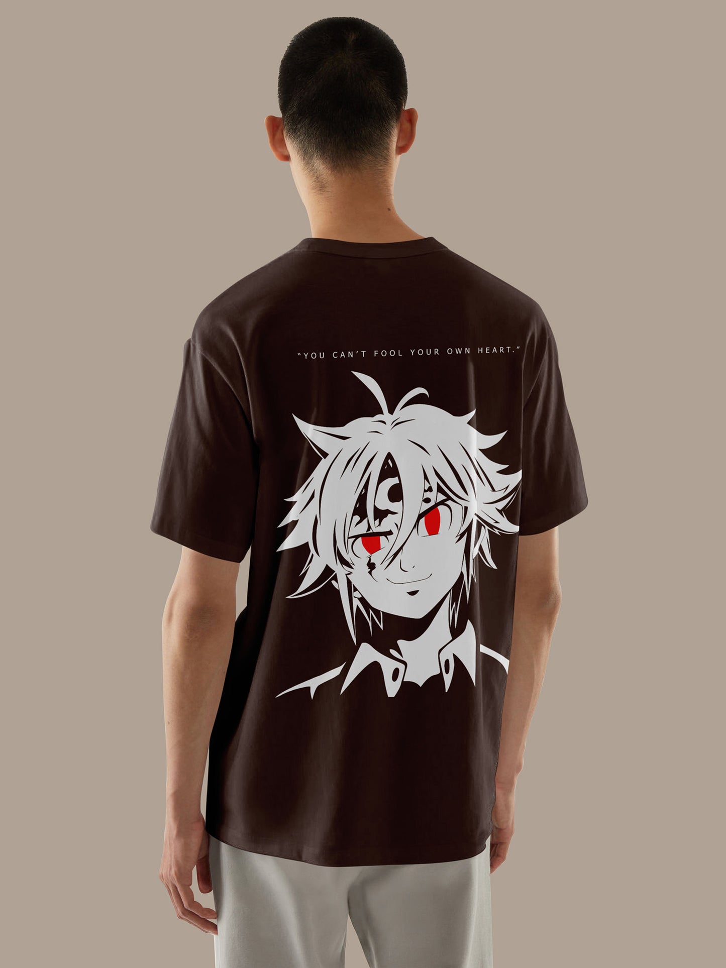 Anime Seven Deadly Sins Nanatsu no Taizai Printed Black Oversized Unisex T-Shirt
