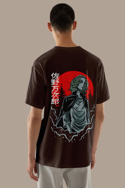 Anime Tokyo Revengers Manjiro Sano D. Ace Printed Black Oversized Unisex T-Shirt