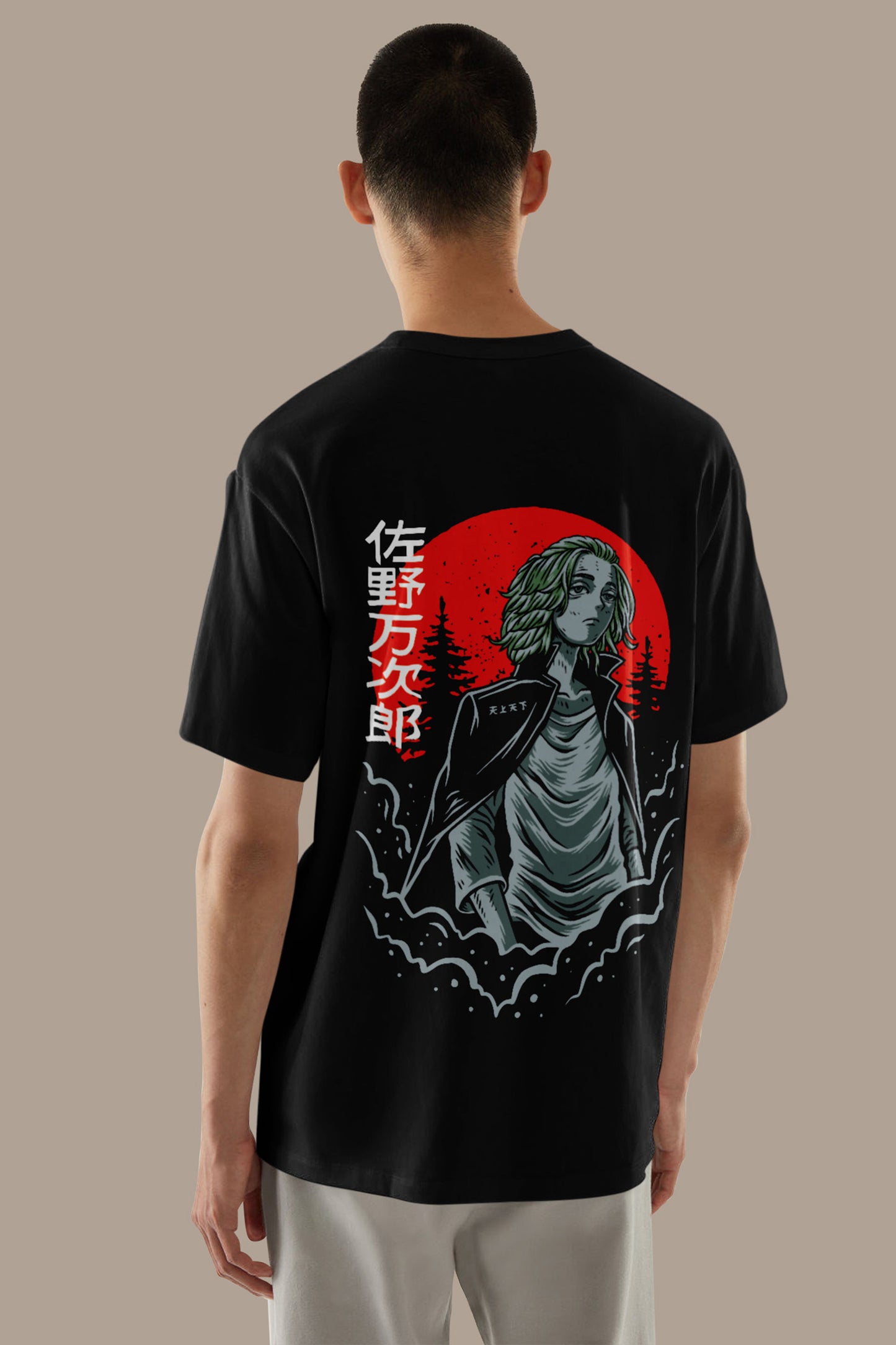 Anime Tokyo Revengers Manjiro Sano D. Ace Printed Black Oversized Unisex T-Shirt