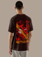 Anime Demon Slayer Tanjiro Kamado Printed Black Oversized Unisex T-Shirt