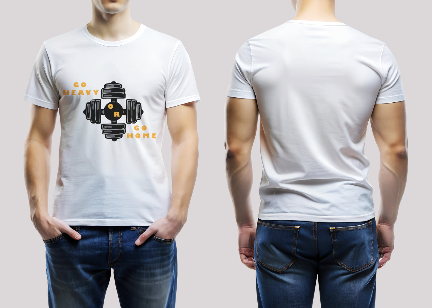 Gym Motivation White Printed Regular Fit Unisex T-Shirt