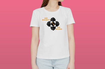 Gym Motivation White Printed Regular Fit Unisex T-Shirt