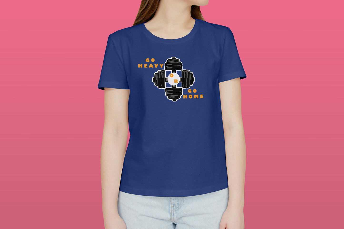 Gym Motivation Royal Blue Printed Regular Fit Unisex T-Shirt