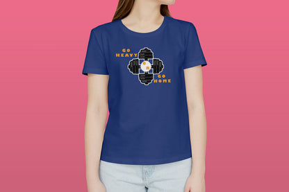 Gym Motivation Royal Blue Printed Regular Fit Unisex T-Shirt