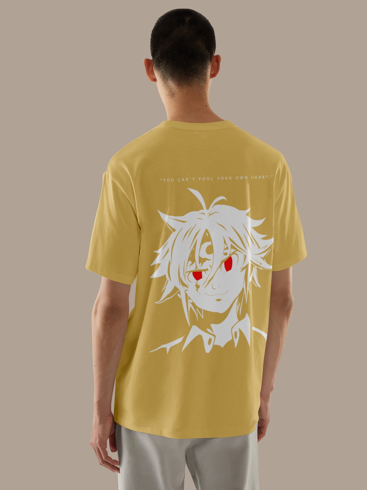 Anime Seven Deadly Sins Nanatsu no Taizai Printed Black Oversized Unisex T-Shirt