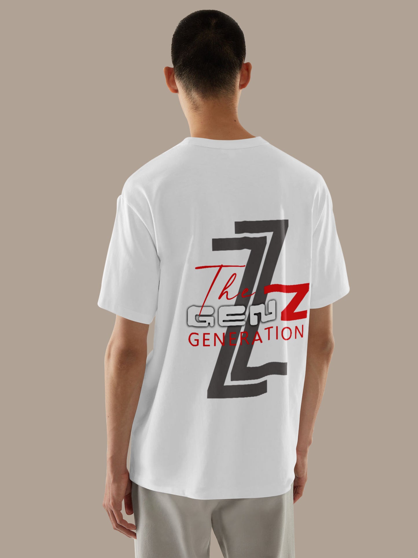 One-Shot Drop Gen Z Printed Black Oversized Unisex T-Shirt