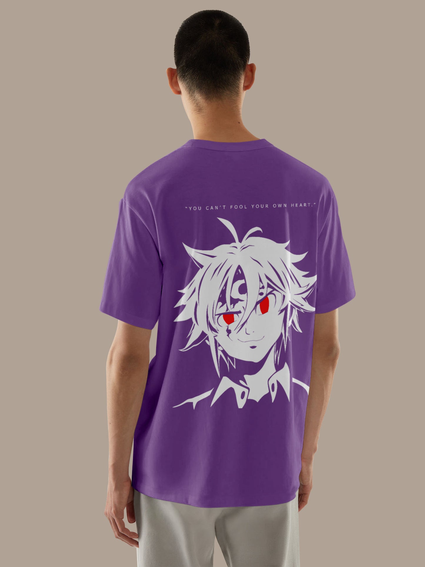Anime Seven Deadly Sins Nanatsu no Taizai Printed Black Oversized Unisex T-Shirt