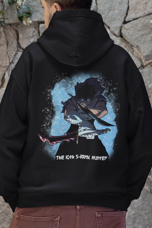 Unisex Loose Fit Solo Leveling (Sung Jin-Woo) Black Hoodie