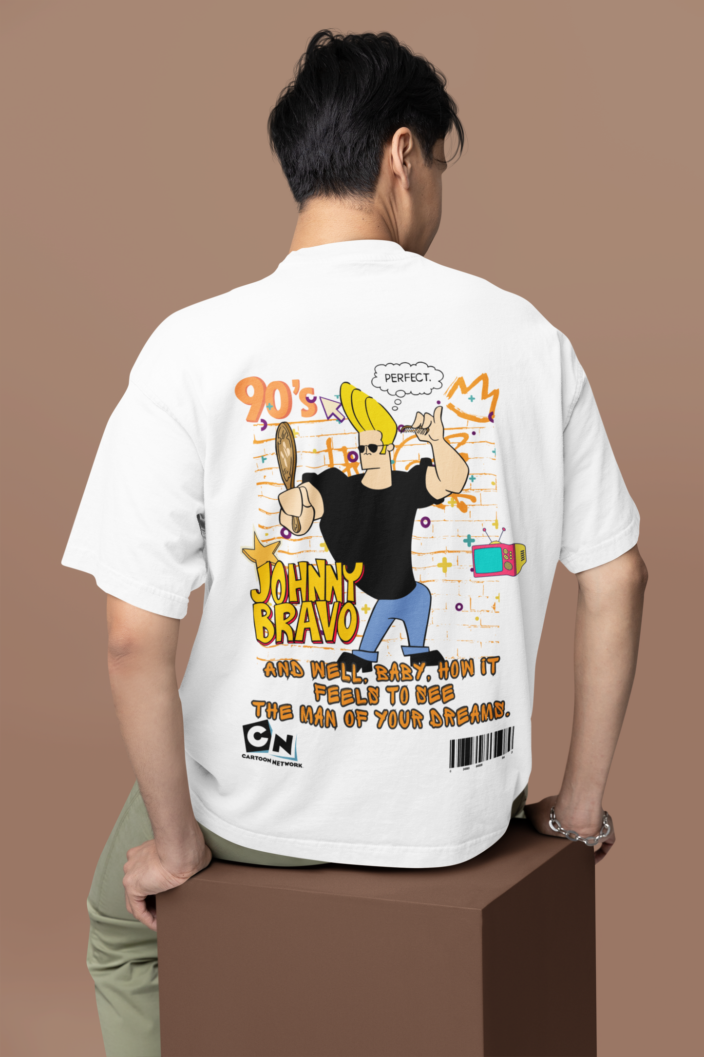 Johnny Bravo – Official Cartoon Network Elite Unisex Oversized Tee