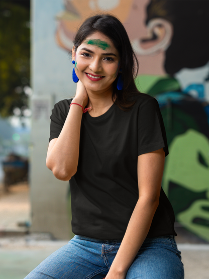 Classic Black Holi Unisex Regularfit T-Shirt – Comfortable & Stylish Festive Wear
