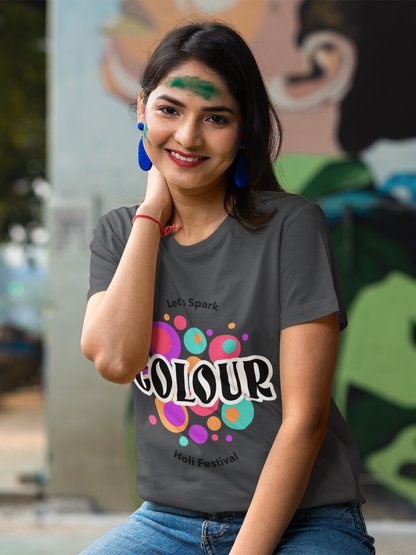 Graphic Printed Onyx Holi Unisex Regularfit T-Shirt – Comfortable & Stylish Festive Wear