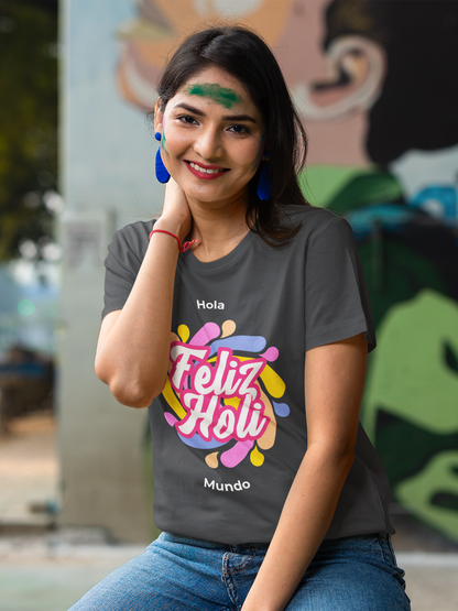 Graphic Printed Onyx Holi Unisex Regular fit T-Shirt – Comfortable & Stylish Festive Wear
