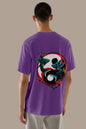 One-Shot Drop Balance Art Work Printed Black Oversized Unisex T-Shirt