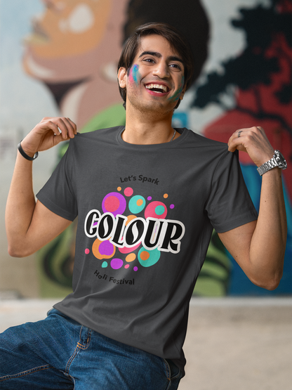 Graphic Printed Onyx Holi Unisex Regularfit T-Shirt – Comfortable & Stylish Festive Wear